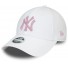 9Forty New Era Gorra -New York Yankees - Blanca - Mujer - Logotipo metálico